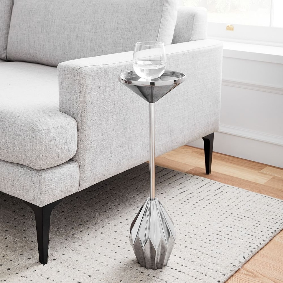 Faceted Brass Drink Table | west elm Australia